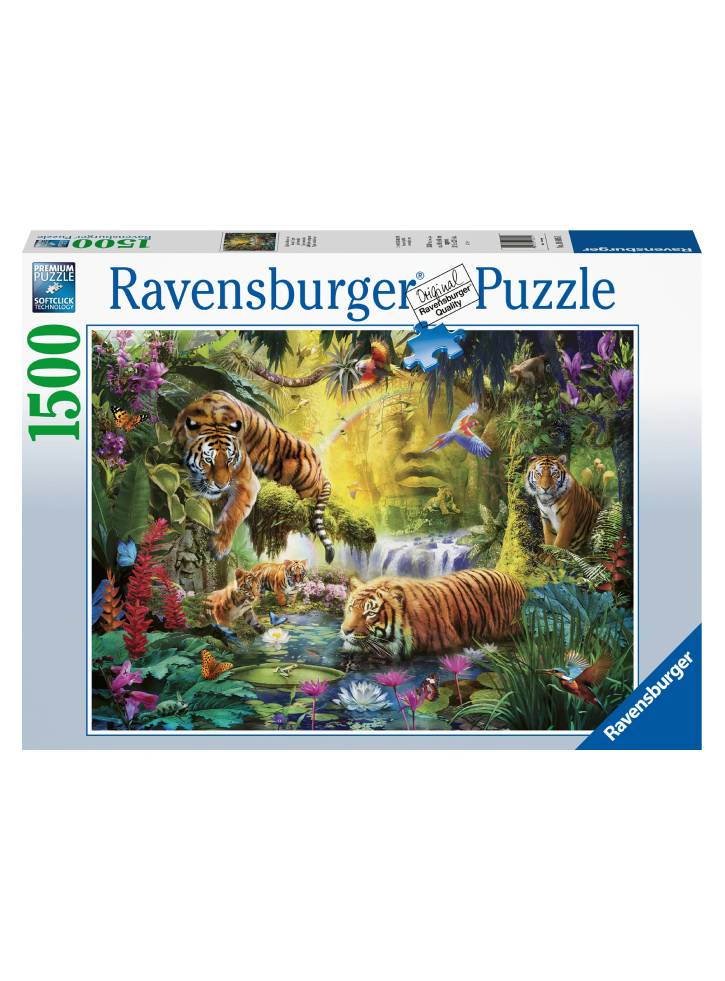 Puzzle Ravensburger Tranquil Tigers 1500pc (10216005)