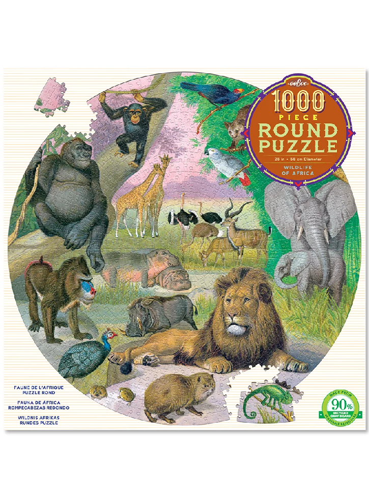 Puzzle eeBoo Round Wildlife of Africa 1000Pc (EPZCWLA)
