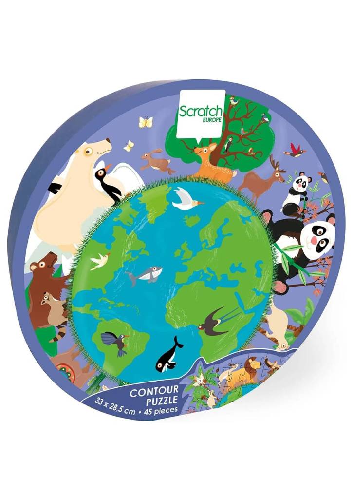 Puzzle Scratch Europe Contour the world 45pc (466181196)
