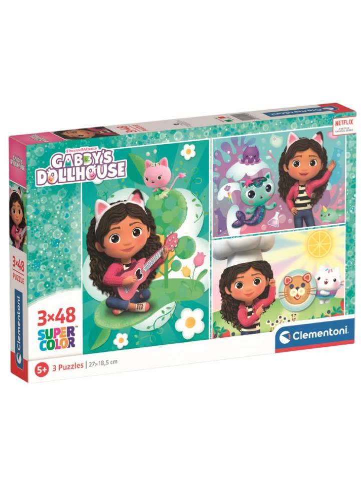 Puzzle Clementoni Gabby's Dollhouse 3x48 pcs (25290)