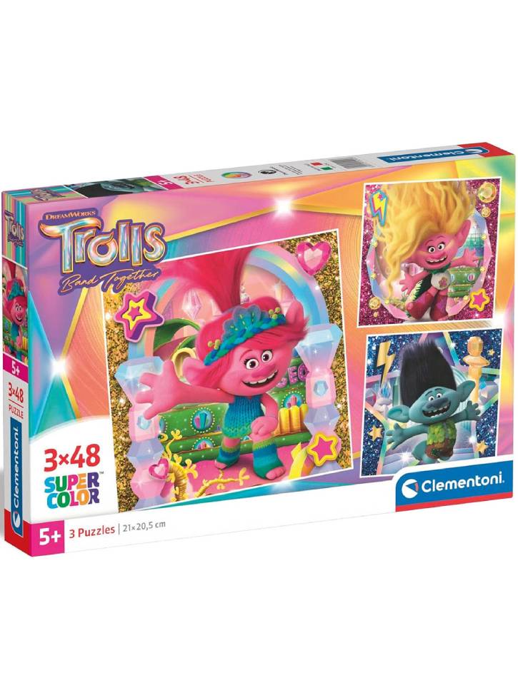 Puzzle Clementoni Trolls 3 Puzzle 3x48pc (25292)