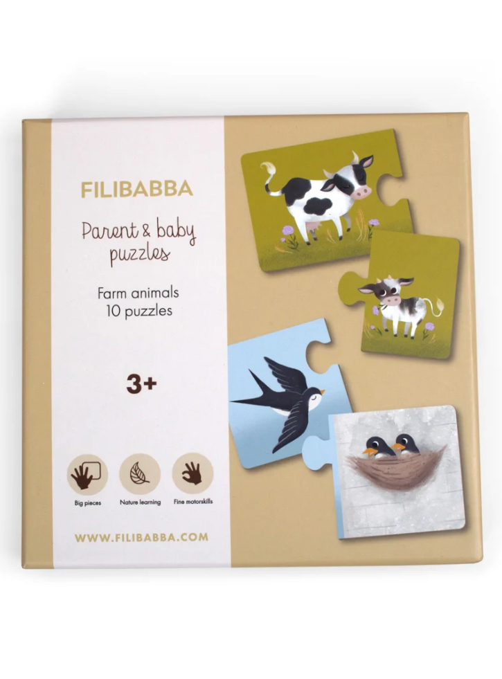 Puzzle FILIBABBA Parent and baby Farm animals (FI-02767)