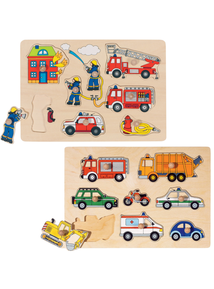 Puzzle GOKI Fire brigade & Means of transport Lift-out (12402257/1240223)