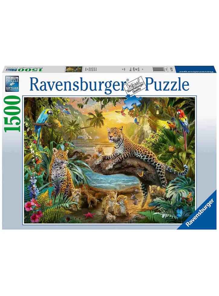 Puzzle Ravensburger Leopard Family In The Jungle 1500pc (17435)