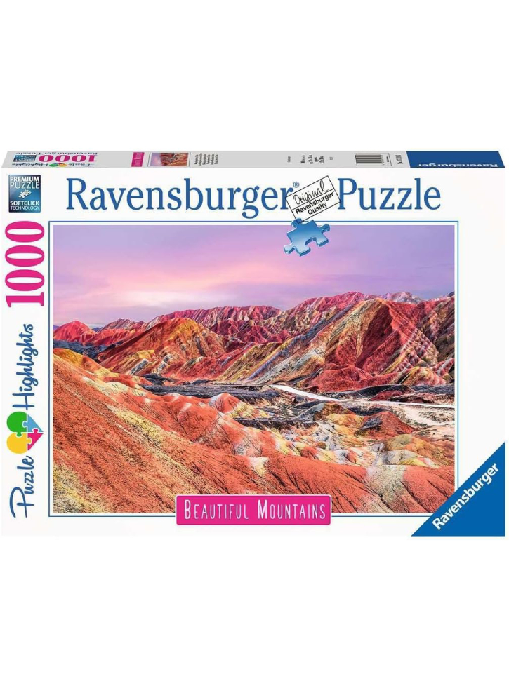 Puzzle Ravensburger Rainbow Mountains China 1000pc (10217314)