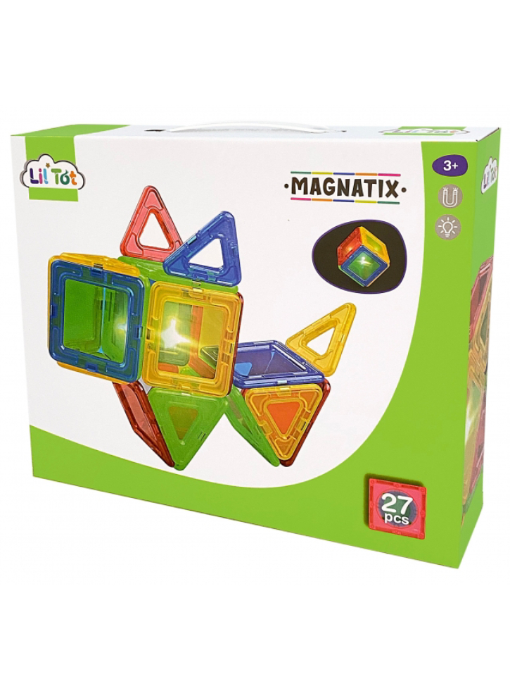 Magnatix Magnetic Tiles with light 27pc (90159)