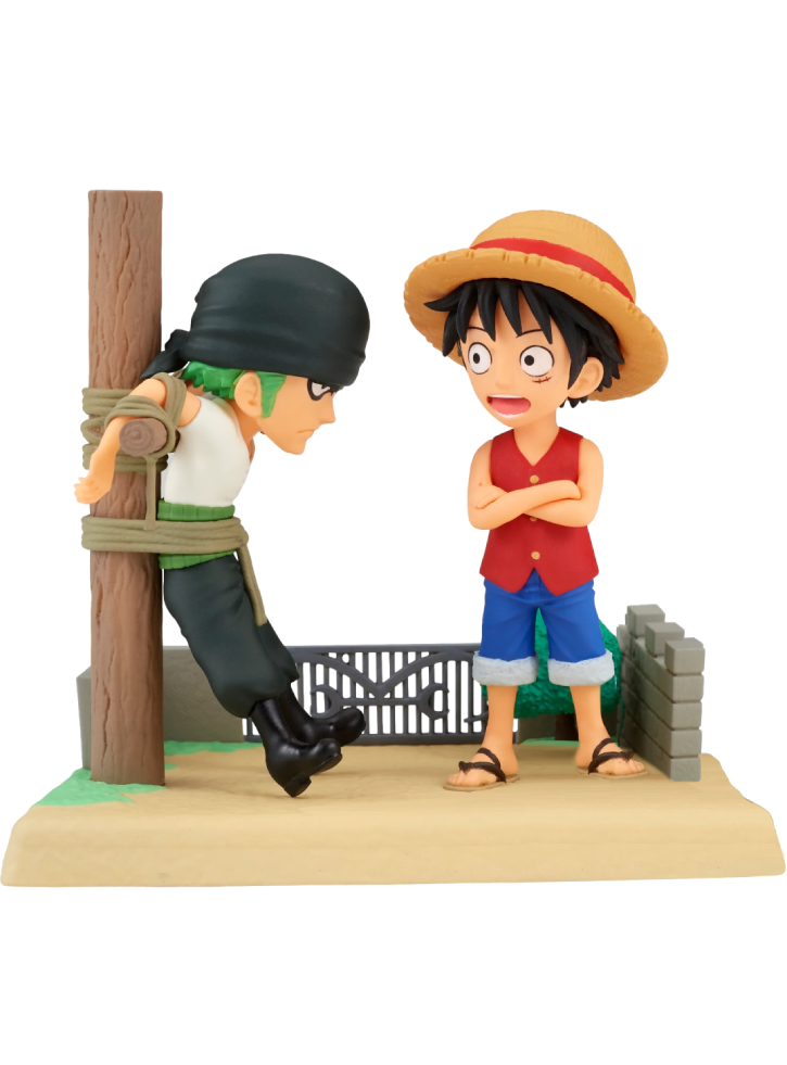 Figurina Banpresto WCF Log Stories One Piece Luffy Zoro 7cm
