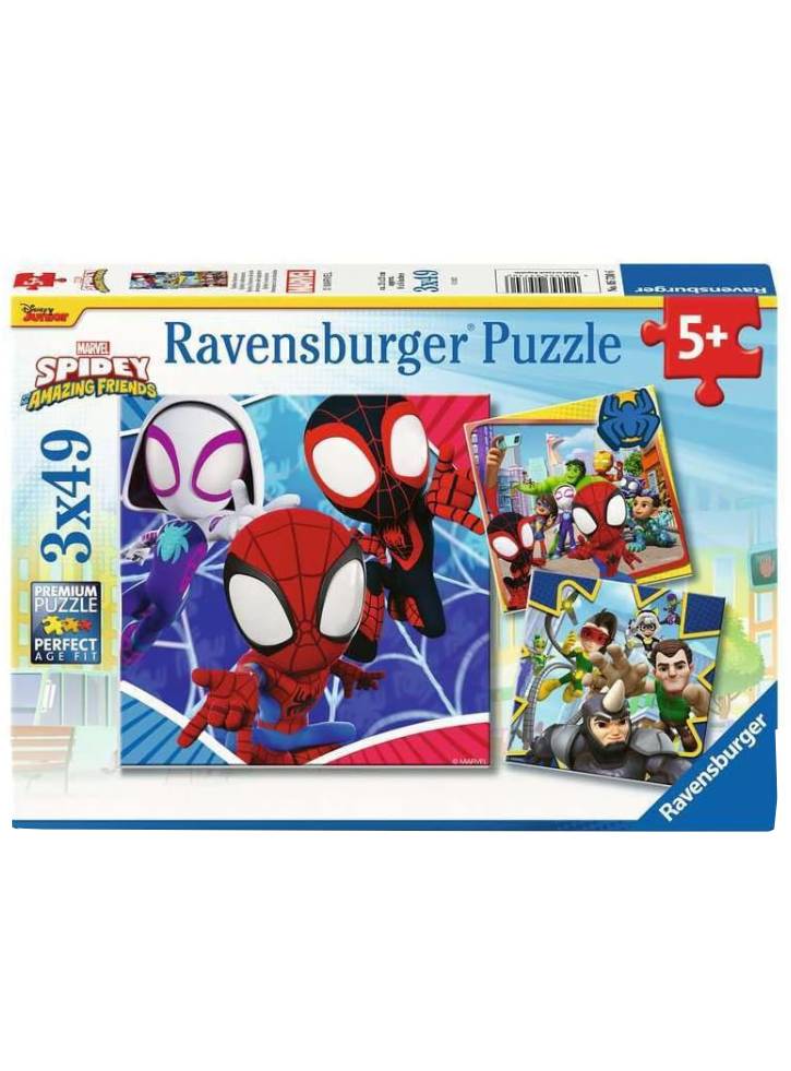 Puzzle Ravensburger Spidey's Adventures 3x49pc