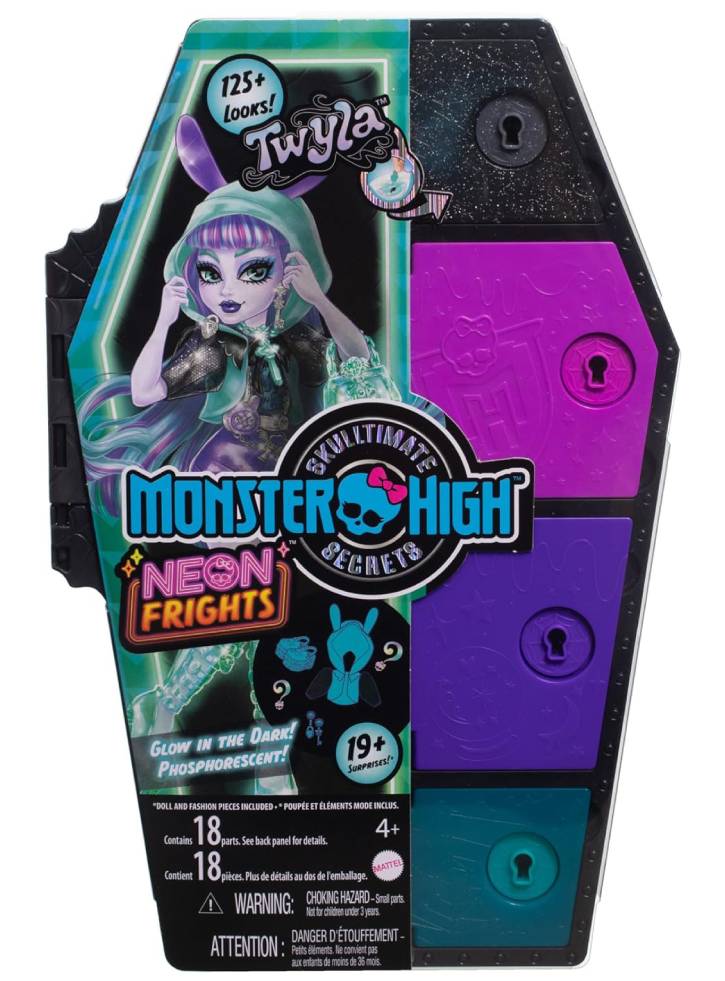 Papusa Monster High Skulltimate Secrets Neon Frights Twyla (HNF82)