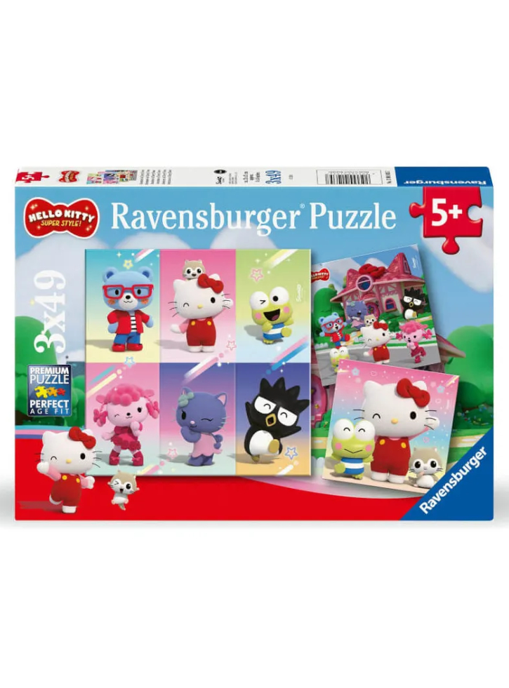 Puzzle Ravensburger Hello Kitty Super Style 3x49pc