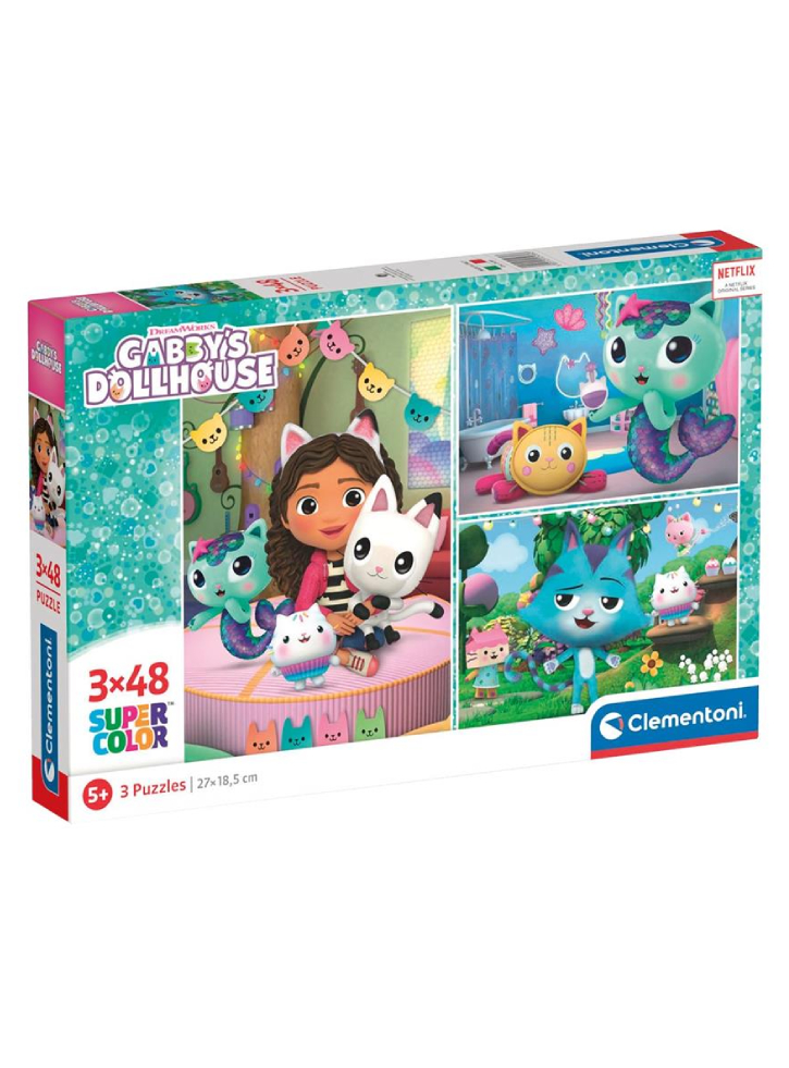 Puzzle Clementoni Gabby's Dollhouse 3x48pc (25289)