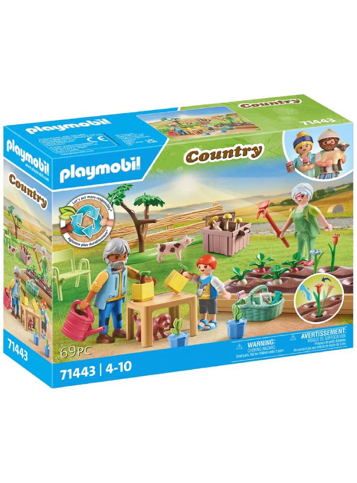 Playmobil Idyllic vegetable garden with grandparents (71443)