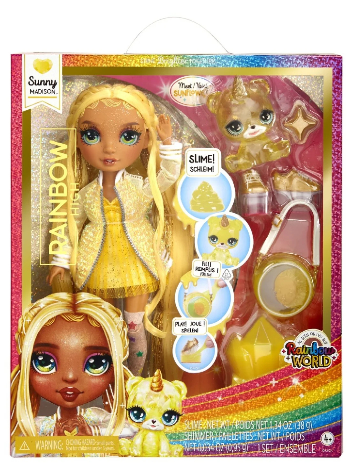 MGA Rainbow High Doll Slime Sunny (Yellow) (120186-EU)