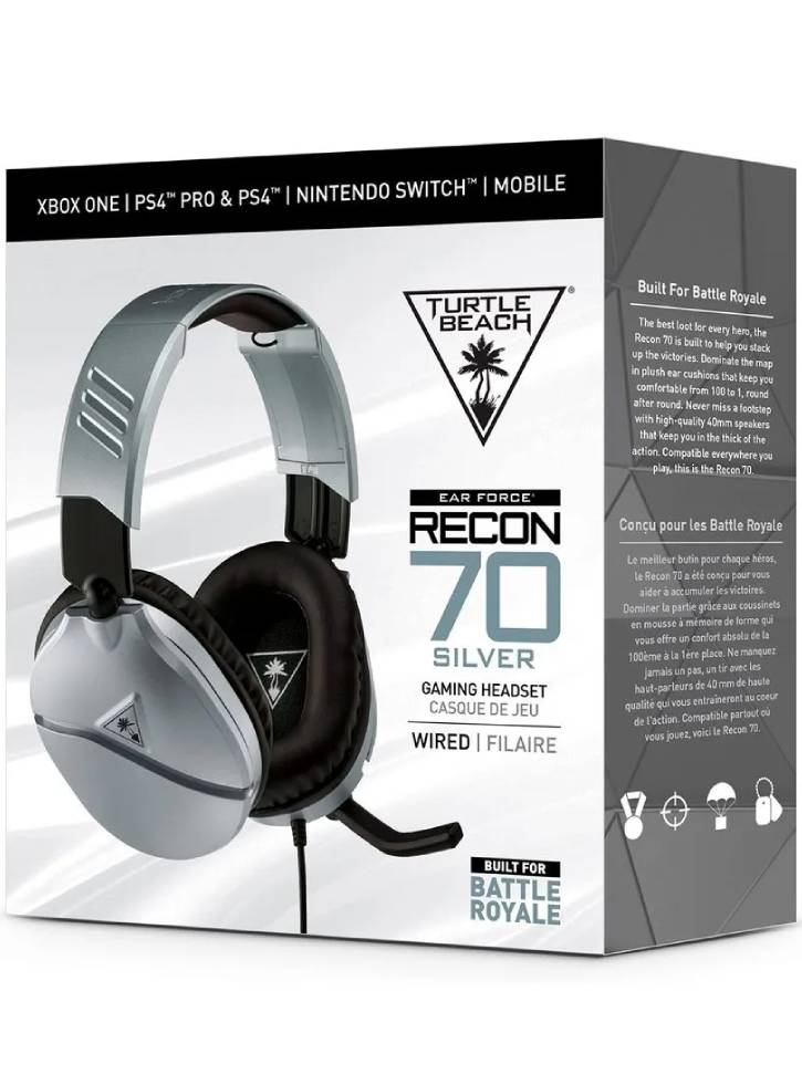 Turtle Beach Recon 70 Silver - Xbox/PlayStation/Nintendo/PC