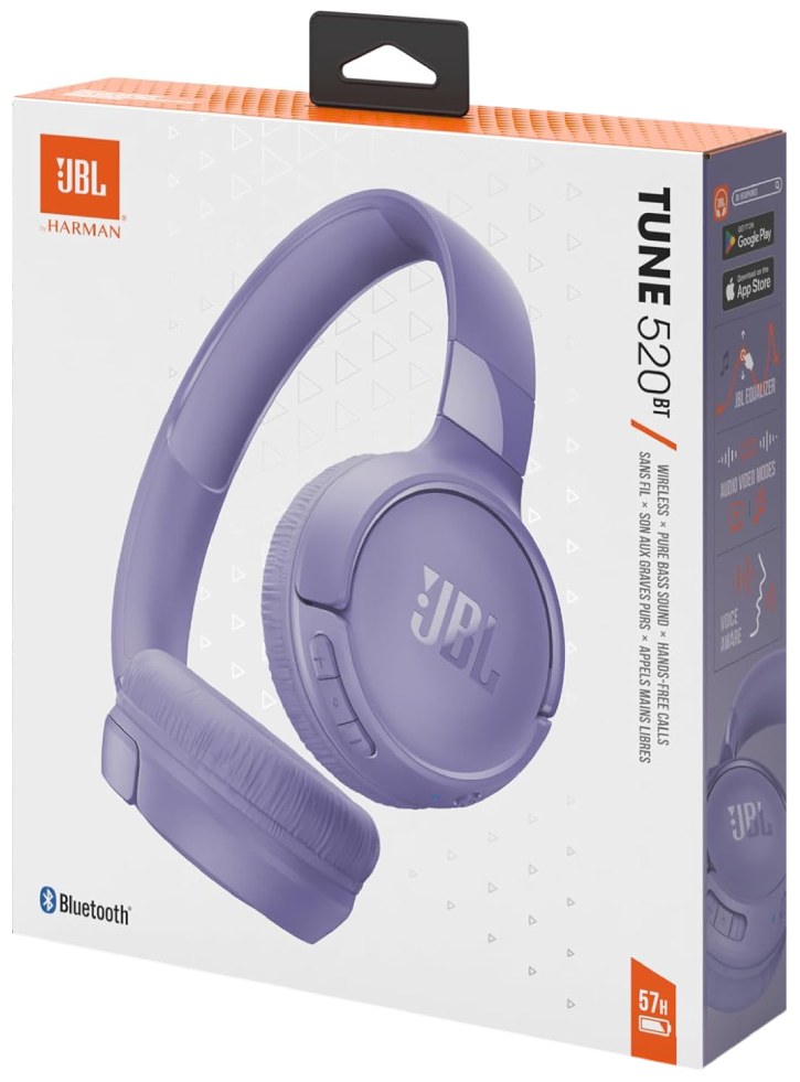 Headphones JBL Bluetooth T520BT Purple