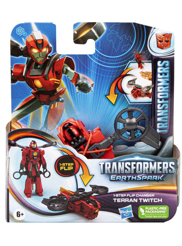 Transformers Earthspark 1-Step Flip Changer Terran Twitch (F6721)