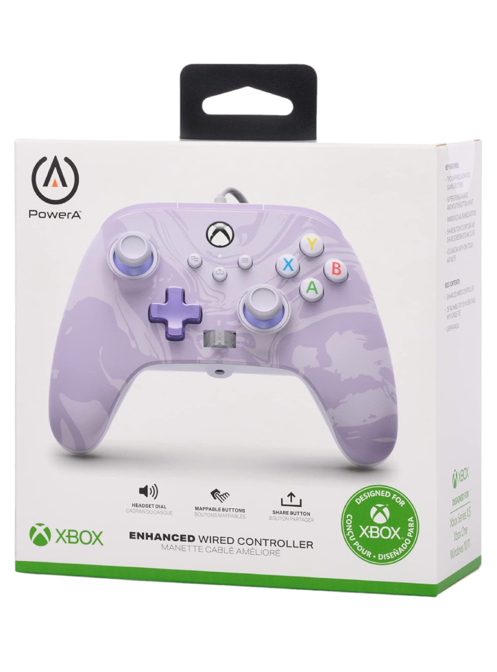 Controller PowerA Enhanced Wired Lavender Swirl - Xbox Series X