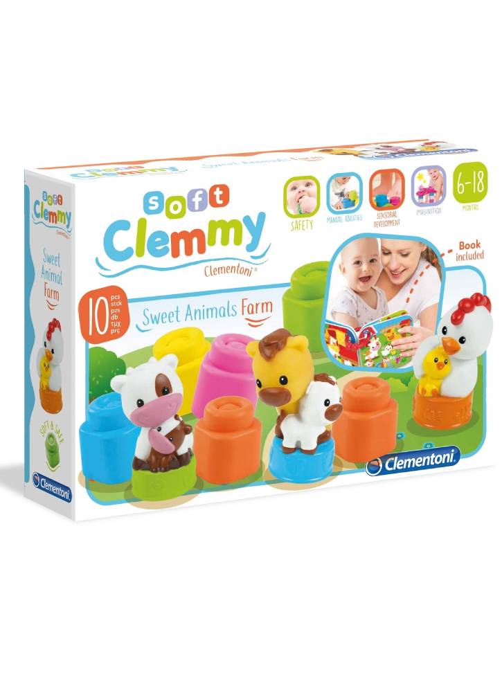Baby Clementoni Soft Clemmy Set Sweet Animal Farm (1033-17174)