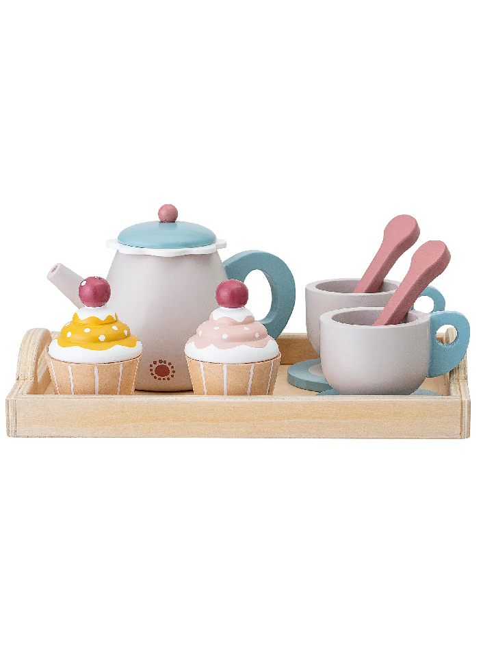 Bloomingville MINI Gentrim Play Tea Set Grey/Blue (82045197)
