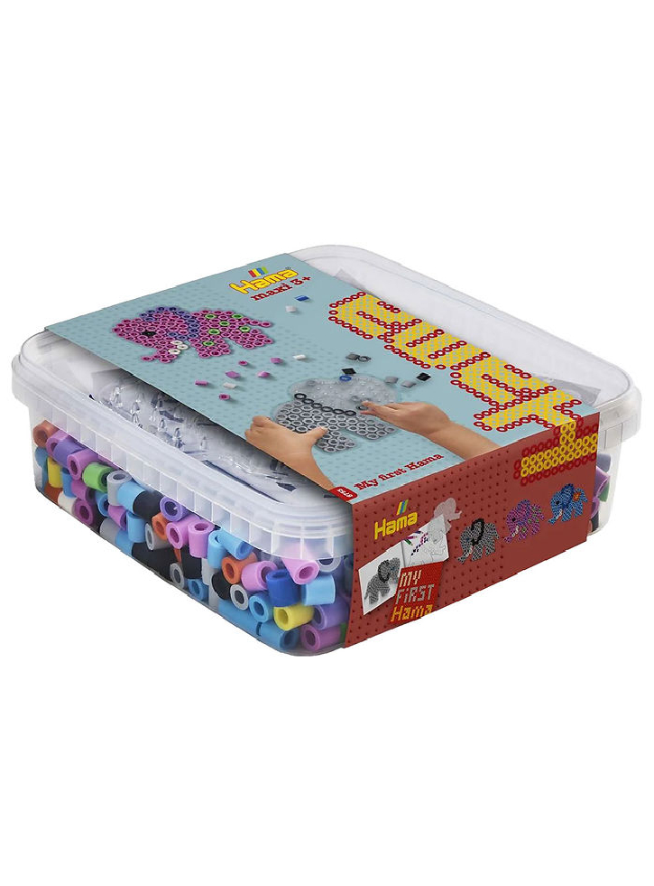 HAMA Maxi beads and pin plate in bucket Elephant (388753)
