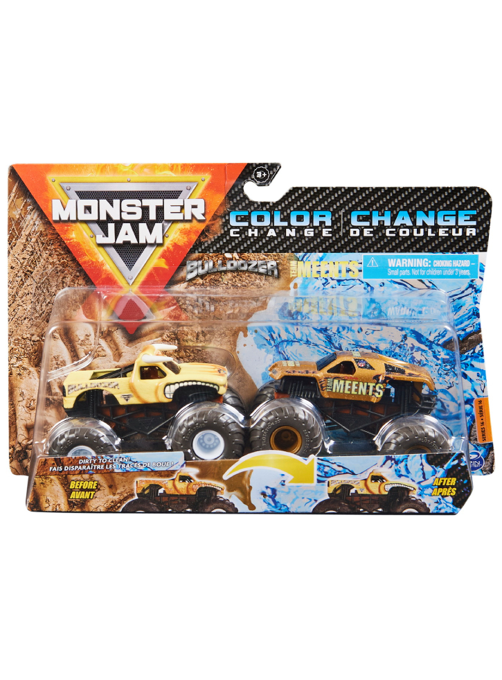 Monster Jam Color Change Bulldozer vs. Team Meents