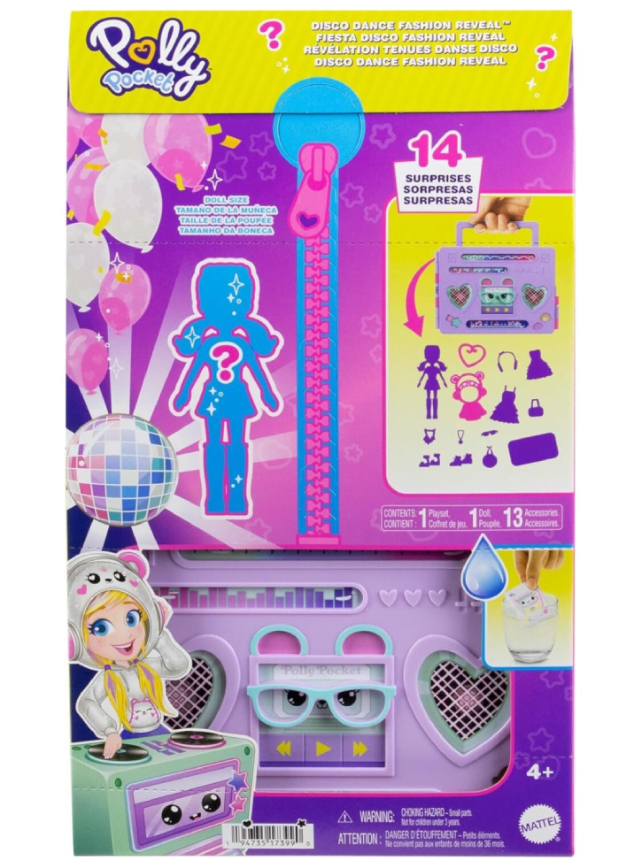 Polly Pocket Disco Dance Fashion Reveal Playset (HRD65)
