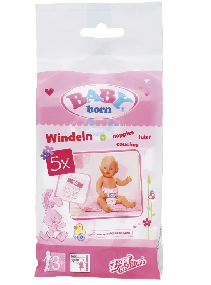 Baby Born Nappies 5 pack (826508)