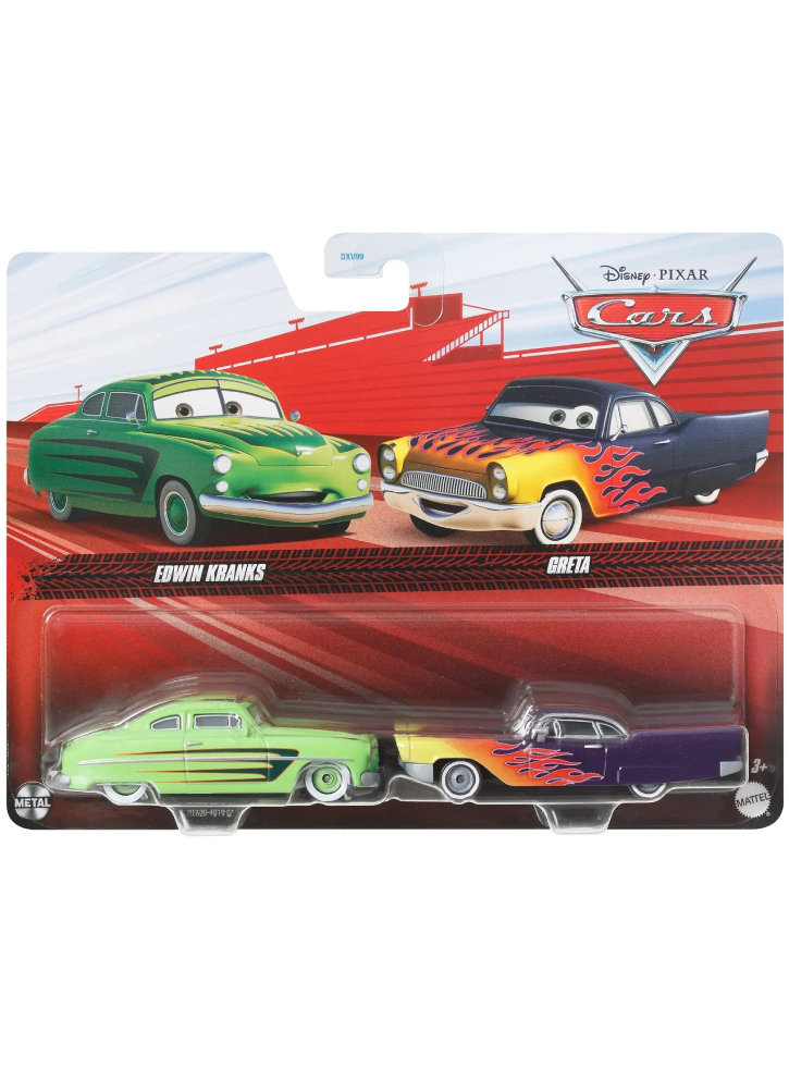 Disney Pixar Cars Edwin Kranks and Greta (Set of 2) (HTX06)