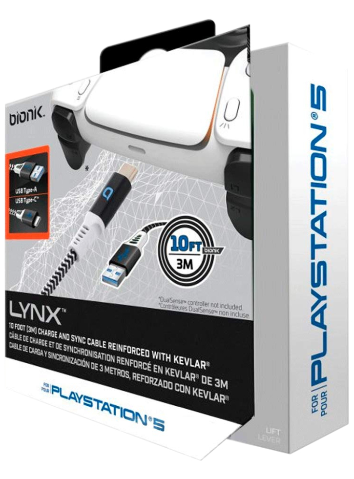 Cable Bionik Lynx Usbc 3 Meter Reinforced With Kevlar(r) - Playstation 5