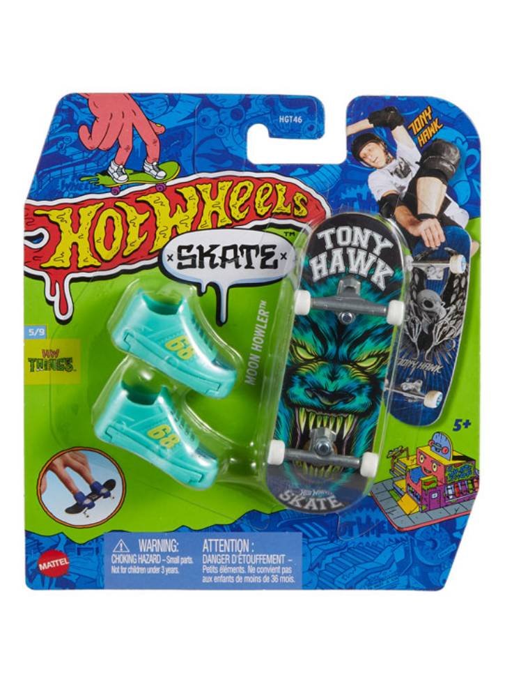 Hot Wheels Skate Fingerboard and Shoes Tony Hawk HW Things Moon Howler (HVJ85)
