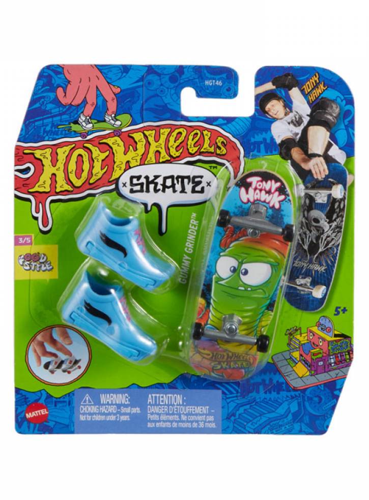 Hot Wheels Skate Fingerboard and Shoes Tony Hawk Food Style Gummy Grinder (HVJ83)