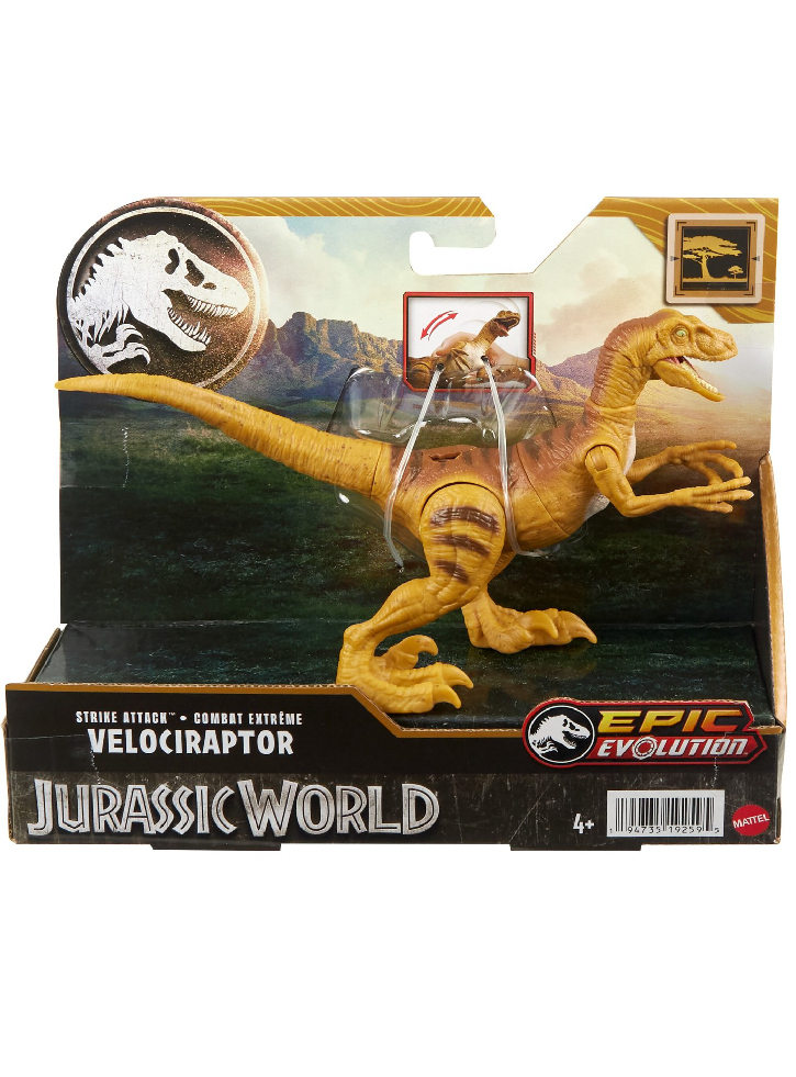 Jurassic World Epic Evolution Strike Attack Velociraptor (HTK60)
