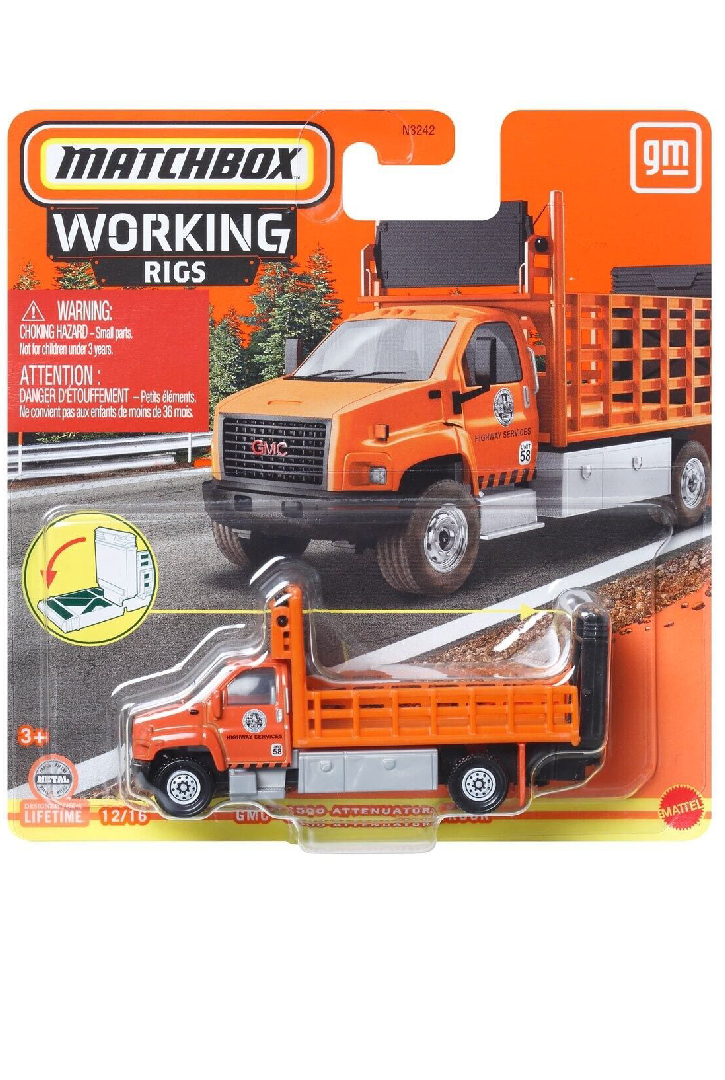 Matchbox Real Working Rigs GMC 3500 Attenuator Truck (HVV17)