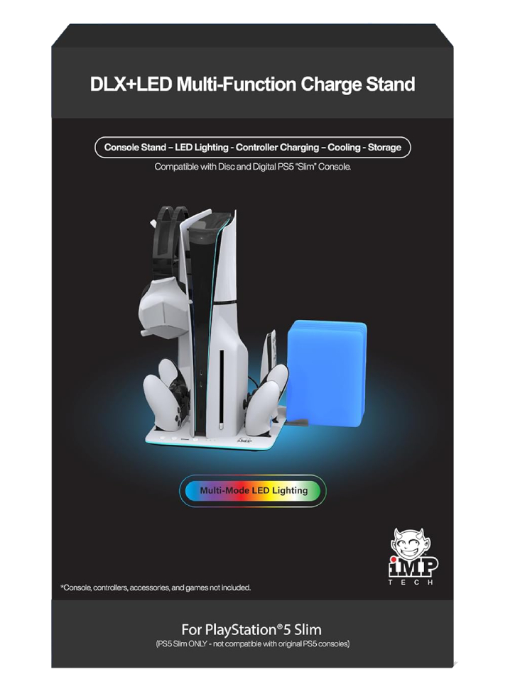 Charger DLX Led Multi Function Tower Slim - Playstation 5