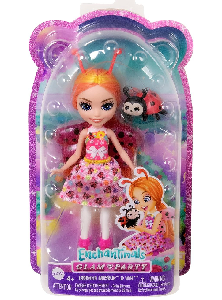 Enchantimals Glam Party Ladonna Ladybug Doll with Pet (HNT57)