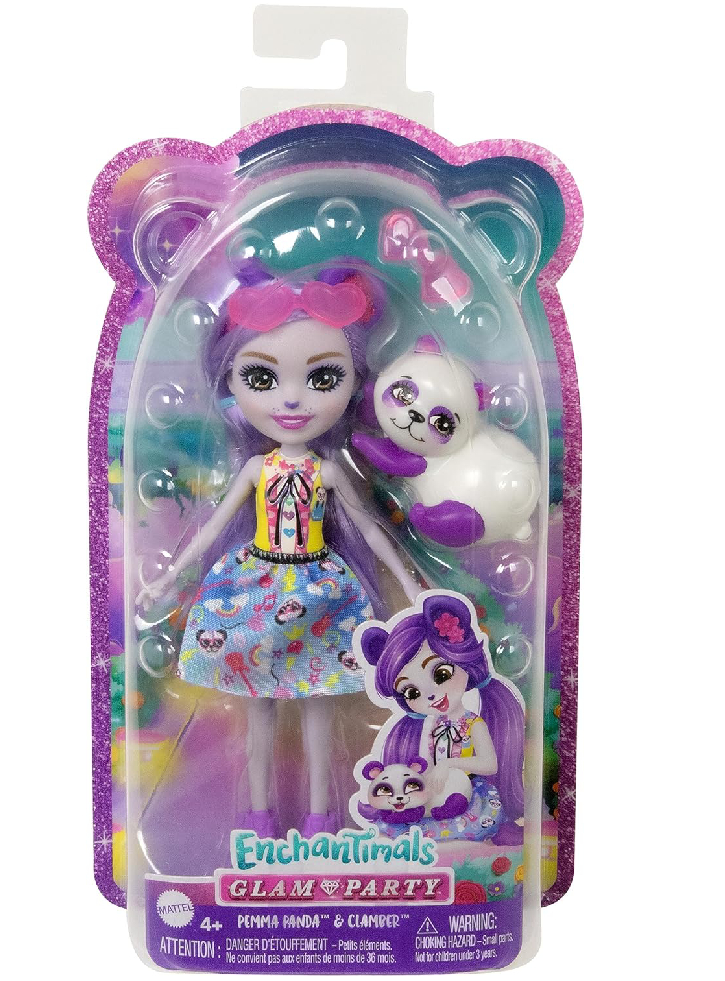 Enchantimals Glam Party Pemma Panda Doll with Pet (HNT58)