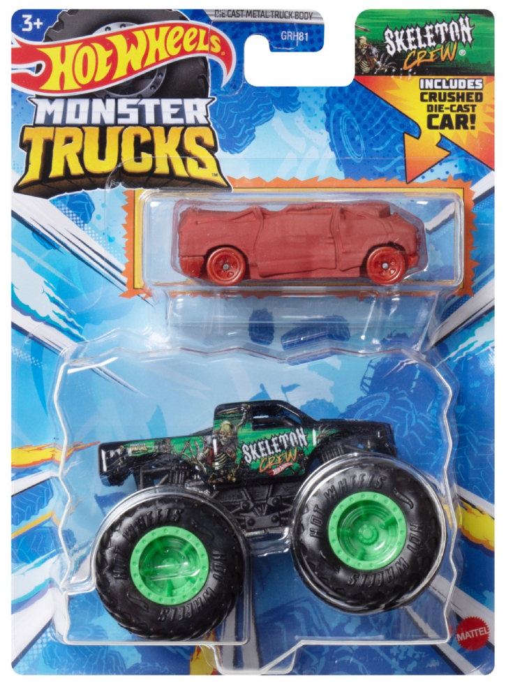 Hot Wheels Monster Trucks Skeleton Crew 2 Pack (HWN44)