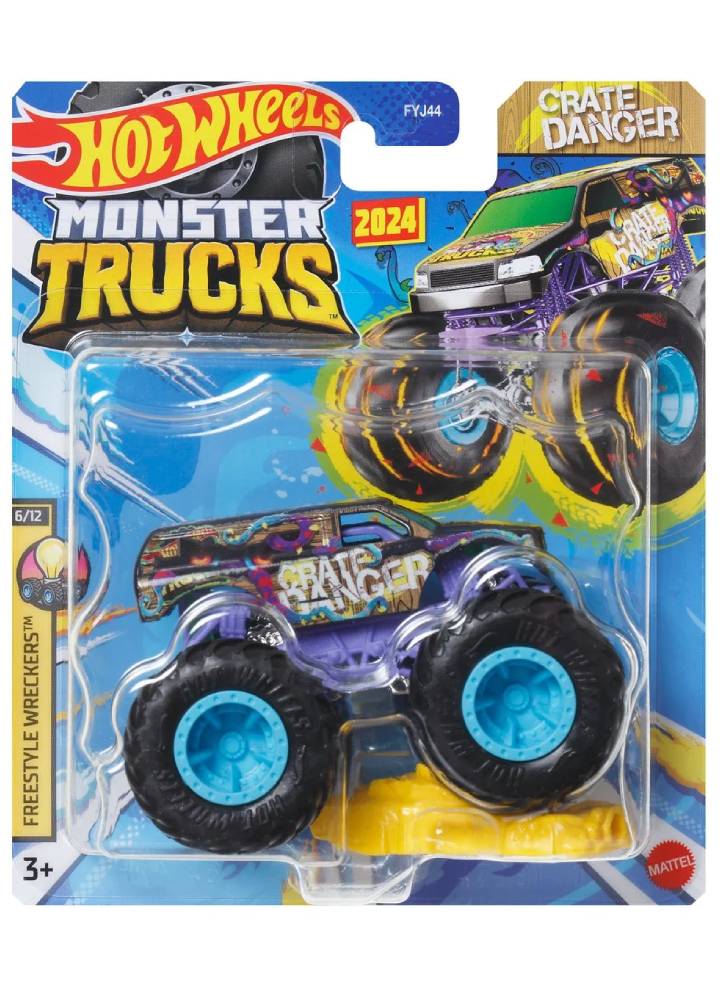 Hot Wheels Monster Trucks Crate Danger Die-Cast Vehicle (HTM61)