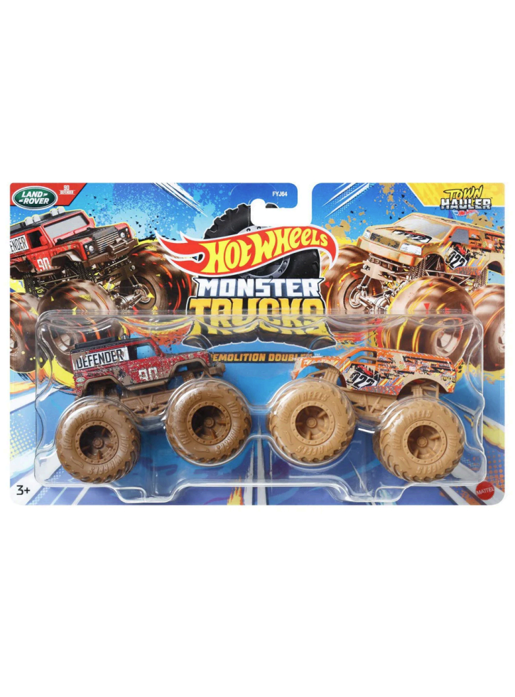 Hot Wheels Monster Trucks Demolition Doubles Land Rover VS Town Hauler (HWN65)