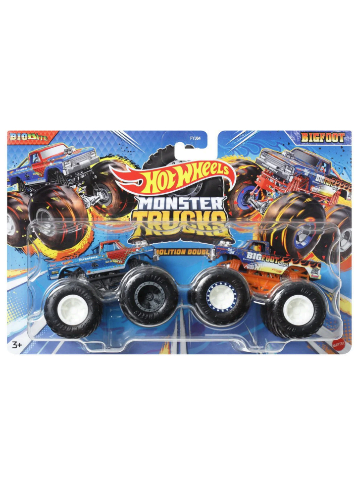 Hot Wheels Monster Trucks Demolition Doubles Big Bite VS Bigfoot (HWN62)