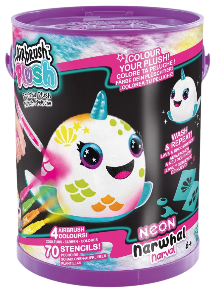 Airbrush Plush Neon Squish Pals Paint Can Random (11022)