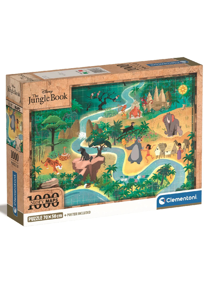 Clementoni Story Maps Puzzle Disney Jungle Book (1000 pcs) (39813)