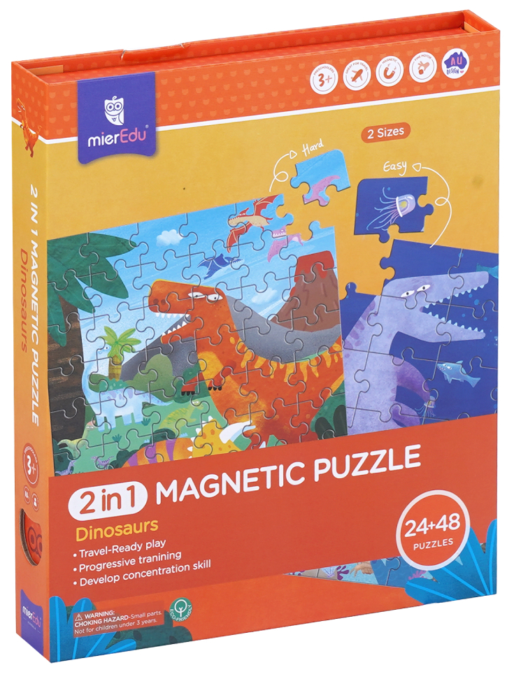 mierEdu Magnetic Puzzle 24+48 pcs Dinosaurs (ME181)