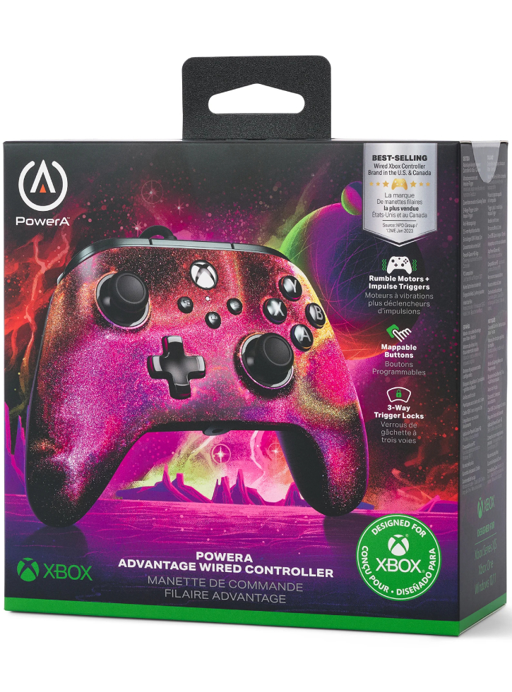 Controller PowerA Advantage Wired Sparkle - Xbox Series X