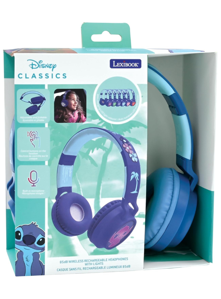 Headphones Lexibook Stitch Rechargeable with lights