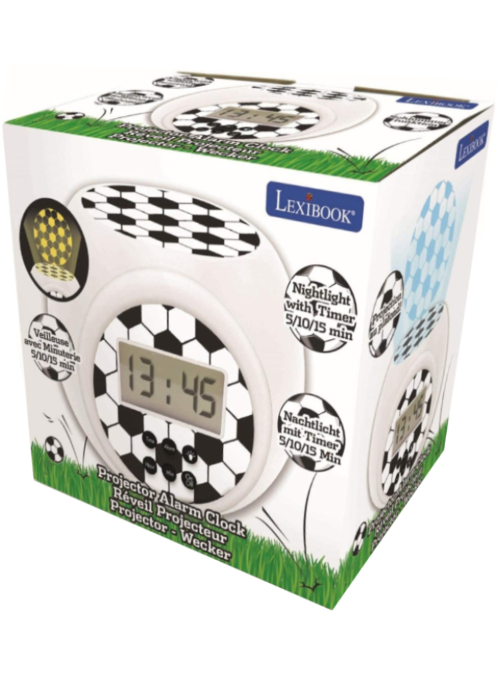 Lexibook Projector Alarm Clock Football with Timer (RL977FO)