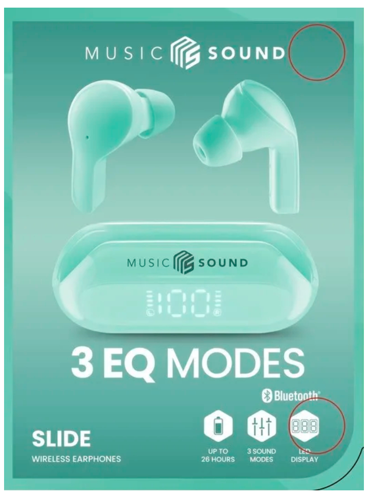 Earpods MS Slide 3EQ LCD TWS BT Green