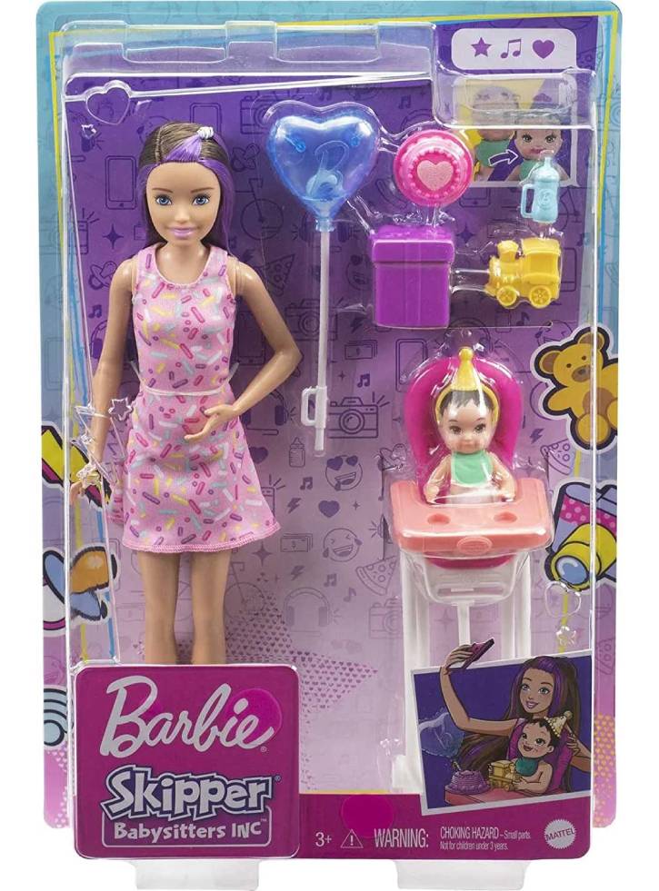 Barbie Skipper Babysitters Doll and Playset Feeding Chair 1 (GRP40)