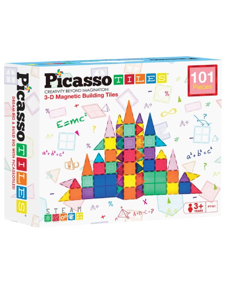 Picasso Tiles 3-D Magnetic Building Set (101pcs) (PT101)