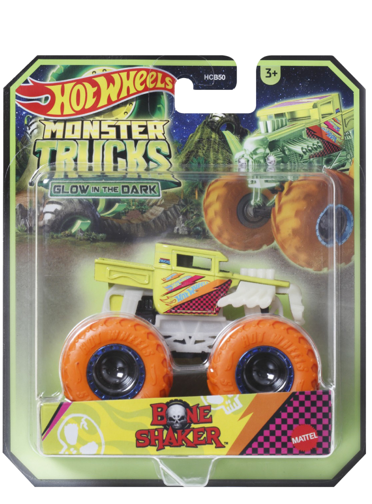 Hot Wheels Monster Trucks Glow in The Dark Bone Shaker (HWC82)